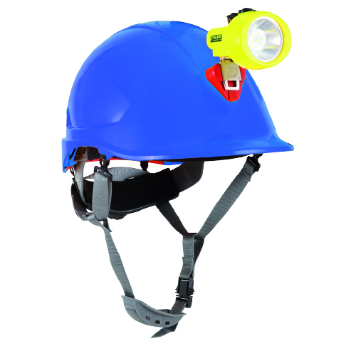 CASCO STEELPRO ABS MTA AZUL CON PORTALAMPARA FULL