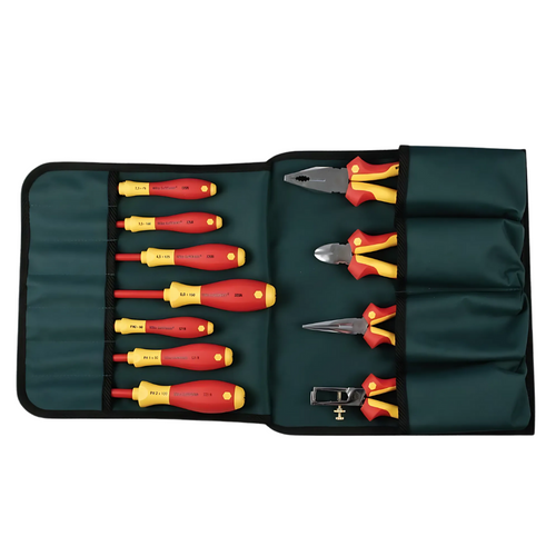 Set de Herramientas Aisladas en Rollo 11 Piezas