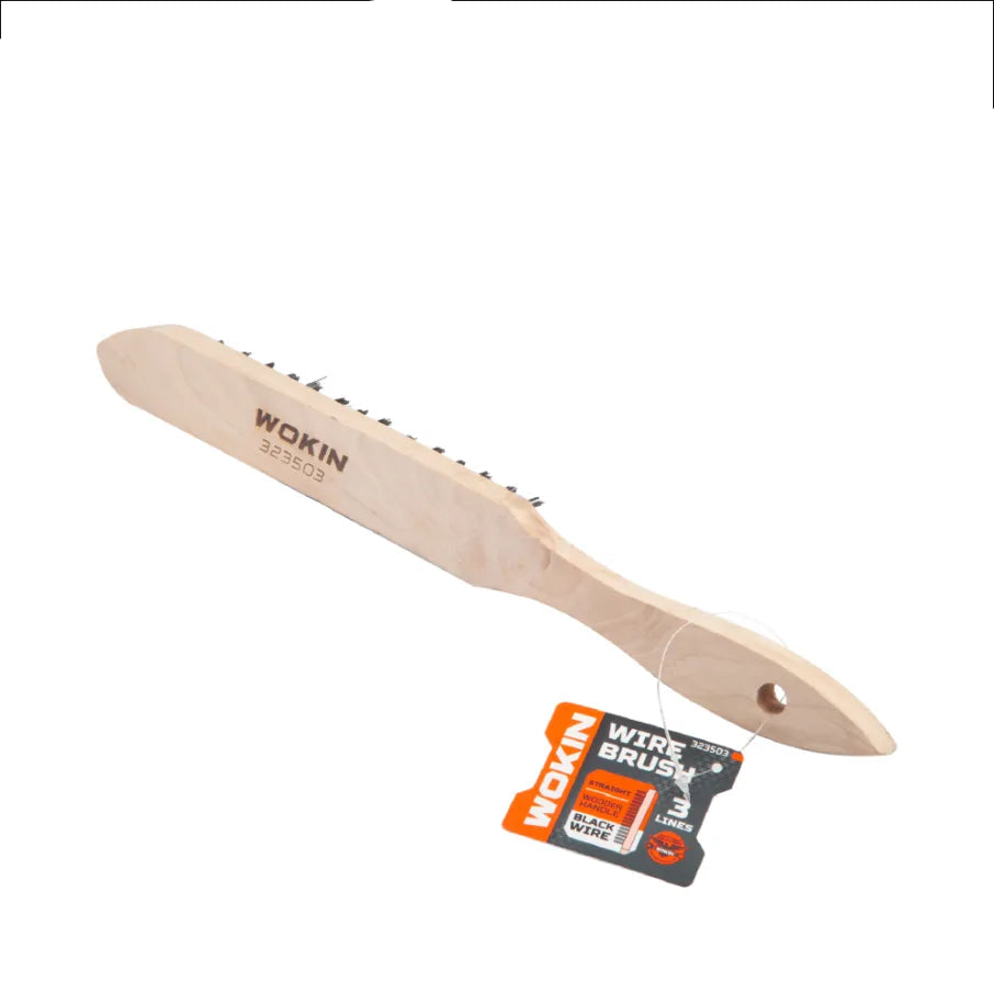 Escobilla de Acero con Mango 3 Líneas - WOKIN