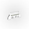 BARRA BRONCE AISLADA RIEL DIN BLANCA 8 POLOS