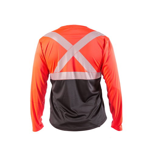 POLERA REFLECTIVA HW ROJO FLUOR MANGA LARGA S