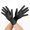 GUANTE RAVEN NITRILO TEXTURIZADO NEGRO 8.0 GR STEELPRO TALLA L CAJA 100 UND