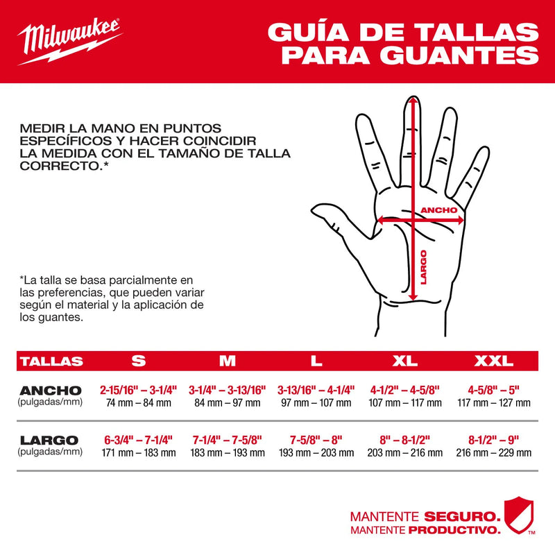 Guantes con Poliuretano de Nivel 4 Alta Visibilidad Talla m - MILWAUKEE