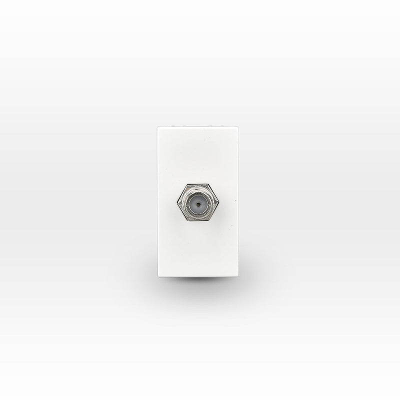 MÓDULO TOMA TV TIPO F COAXIAL BLANCO