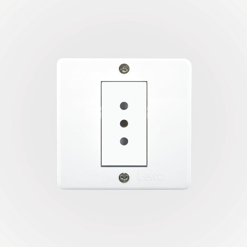 CASQUETE IP20 CON TOMACORRIENTE SIMPLE 10A 250V BLANCO
