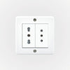 CASQUETE IP20 CON TOMACORRIENTE DOBLE 10A MAS 10/16A 250V BLANCO