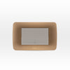 INTERRUPTOR PULSADOR TIMBRE TECLON 73 MM 10A 250V BEIGE ARMADO TITANIO