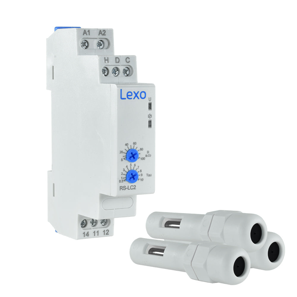 RELÉ CONTROLADOR DE NIVEL DE LÍQUIDO 24-240V AC/DC 1 MÓDULO DIN