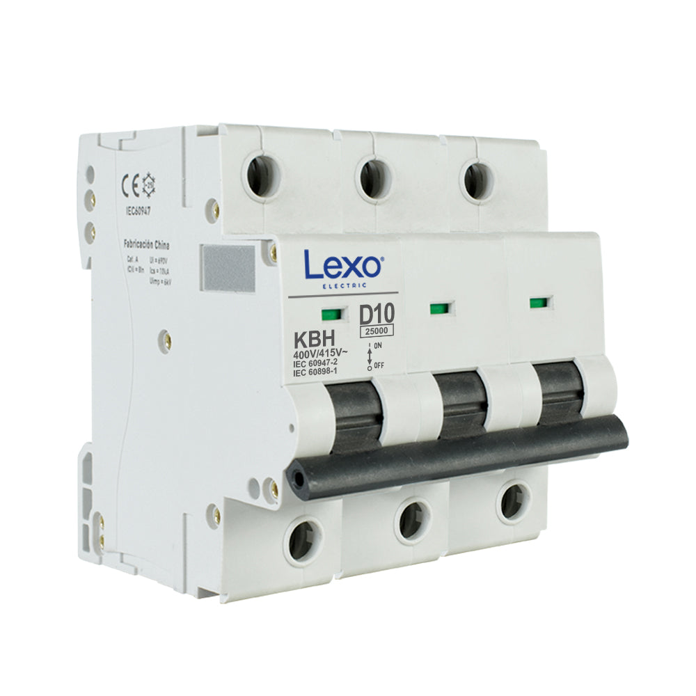 Interruptor automático 3X6A curva D 25kA