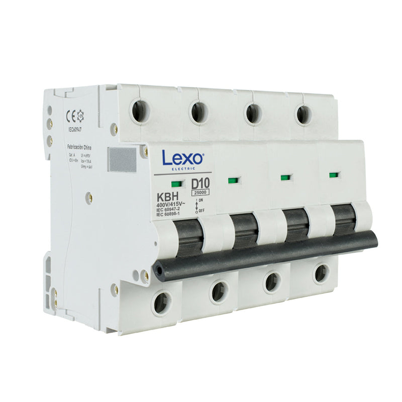 Interruptor automático 4X10A curva D 25kA