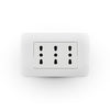 TOMA CORRIENTE TRIPLEX 10/16A 250V BLANCO ARMADO
