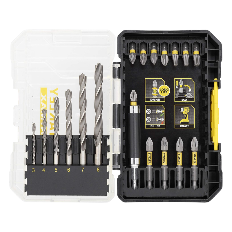 Jgo atornillar y taladrar 19 pz (sta88554-xj) - STANLEY