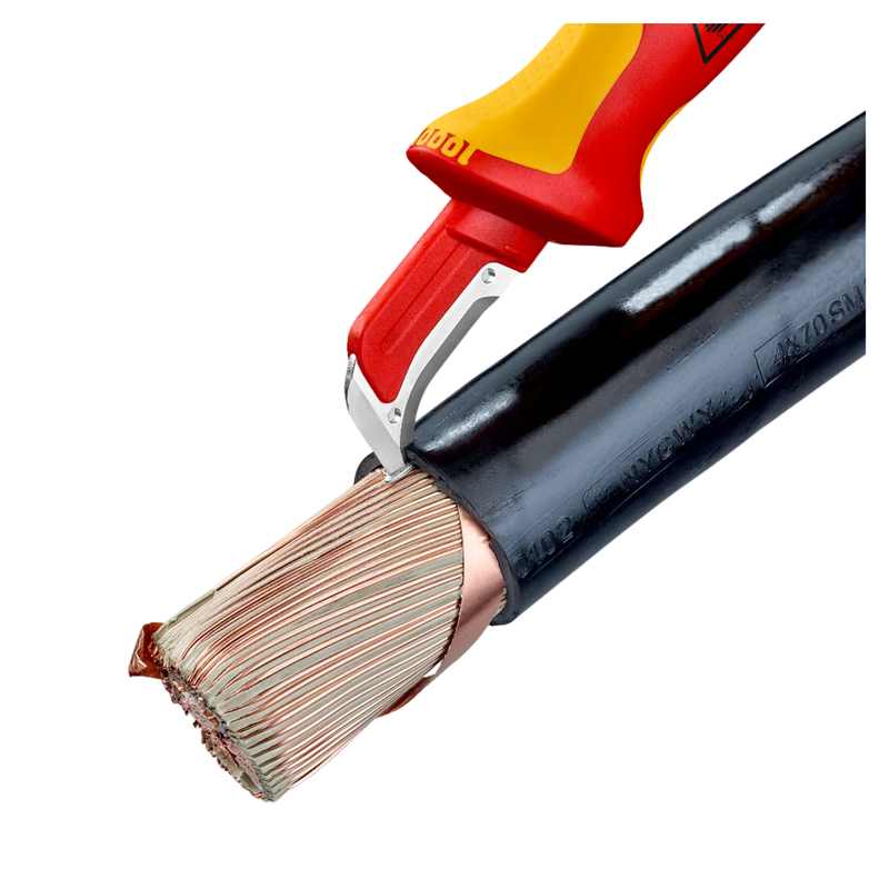 Cuchillo pelacable pta. chata 1000v. (9855) - KNIPEX
