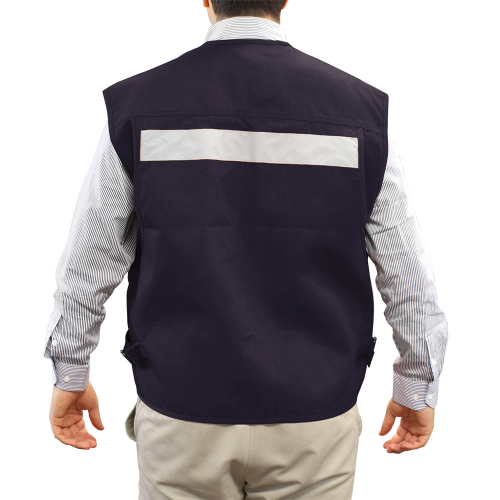 CHALECO GEOLOGO POPLIN ALASKA C/CINTA AZUL XL