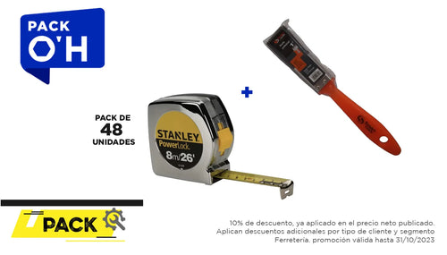 Pack 48 unidades HUINCHA 8.0 MTS. X 1 (33-428S/HT) + Brocha