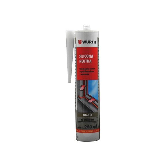 SILICONA NEUTRA TITANIO 280 ML - WURTH - WURTH