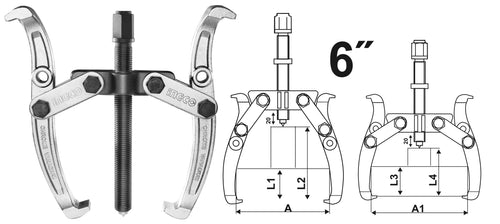 EXTRACTOR POLEA INGCO DOS MORDAZAS 6" # HGP08026