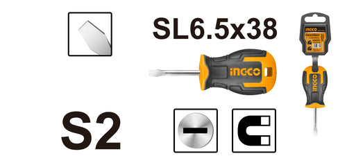 ATORNILLADOR INGCO PERILLERO 6.5 MM/ 38 MM # HS686038(OF)