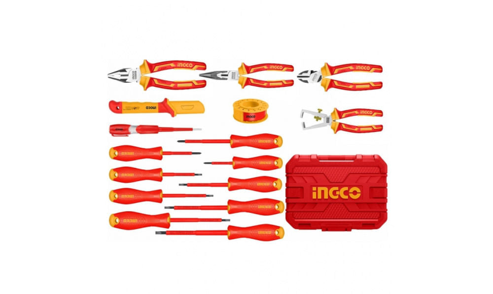 HERRAMIENTAS INGCO MANUALES AISLADAS 1000V JGO.16 PZAS. # HKITH1601