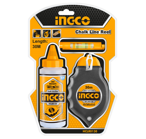 TIZA LINEAS INGCO PLASTICO CON TIZA Y NIVEL # HCLR0130