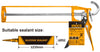 PISTOLA INGCO PARA APLICAR SILICONA 9" # HCG1409