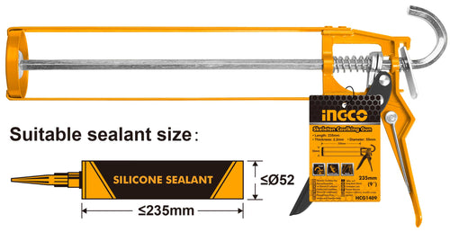 PISTOLA INGCO PARA APLICAR SILICONA 9" # HCG1409