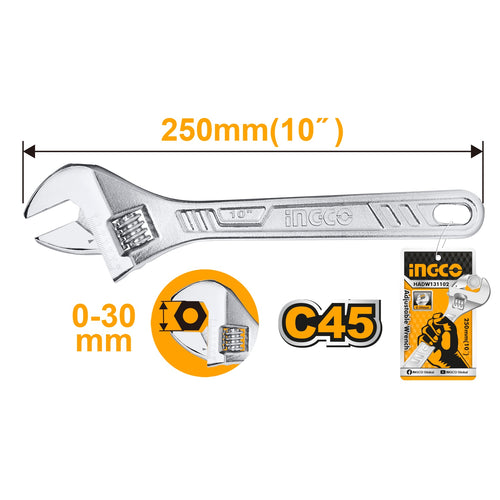 LLAVE FRANCESA INGCO CROMADA 10" # HADW131102