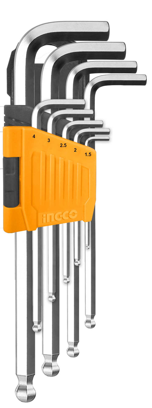 LLAVE ALLEN INGCO HEXAGONAL PTA. BOLA JGO 9 PZS. # HHK12091