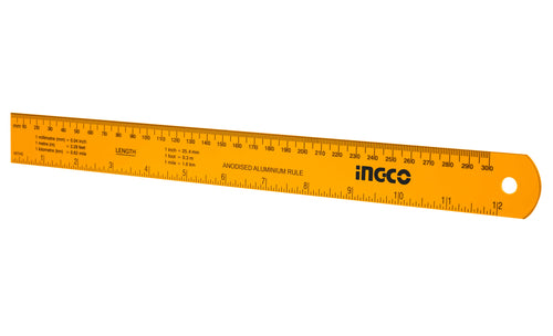 REGLA INGCO ALUMINIO ANODIZADO 30 CM. X 3 CM. # HSR23002