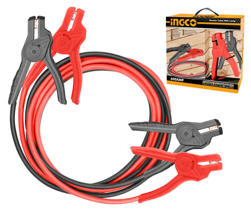 JUEGO CABLES PUENTE BATERIAS INGCO 600 AMP.- 3.0 MTS # HBTCP6008