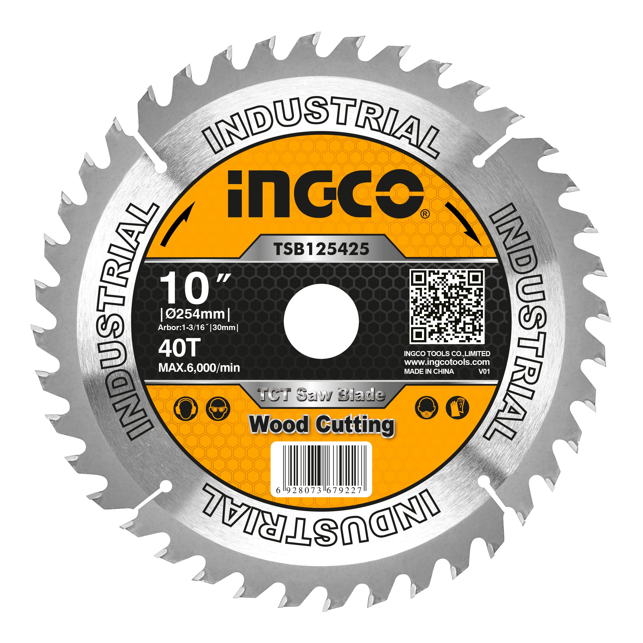 SIERRA CIRCULAR INGCO P/MADERA 10" X 40 DTS.# TSB125425
