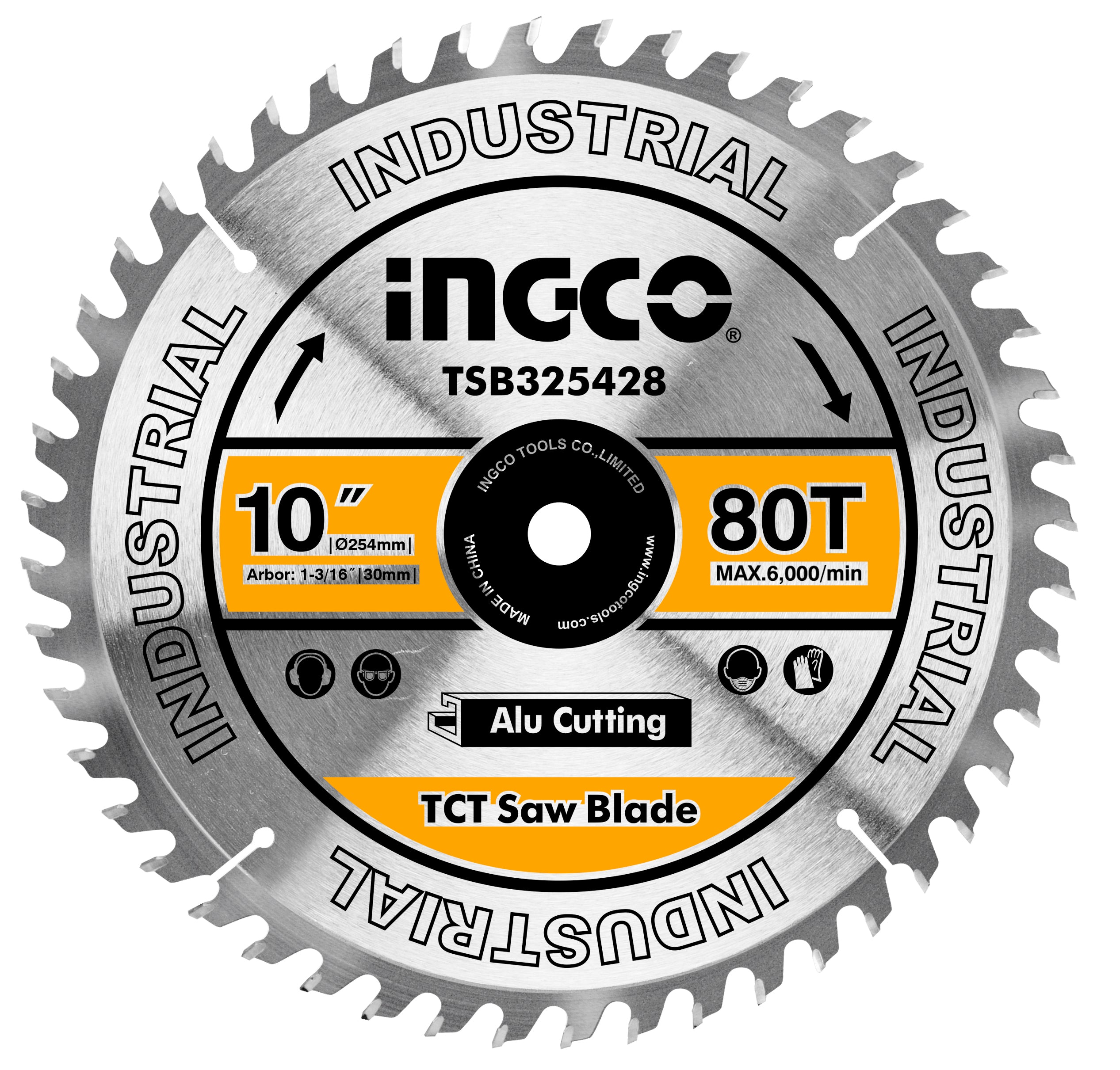 SIERRA CIRCULAR INGCO P/ALUMINIO 10" X 80 DTS.# TSB325428