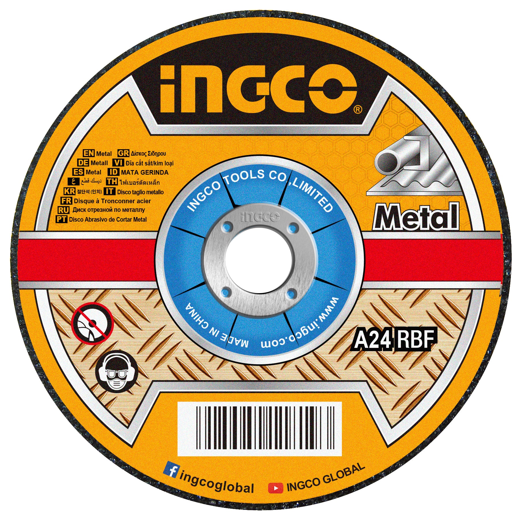 DISCO DESBASTE INGCO METAL 4.1/2" X 6.0 X 7/8" #MGD601151