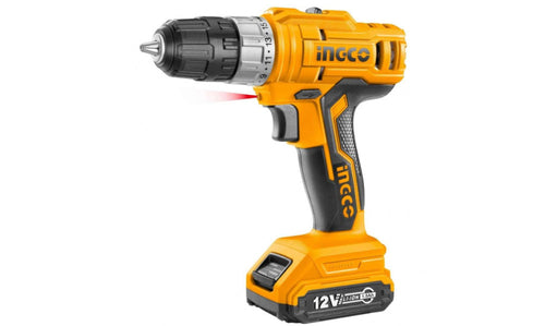 TALADRO ATORNILLADOR INGCO INALAMBRICO 12V - C/ 2 BAT.Y 1 CARGADOR #CDLI1222 (C)(OF)