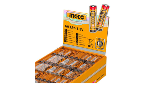 PILA ALCALINA INGCO 2 A 1.5V CAJA 128 PILAS #HAB2A01