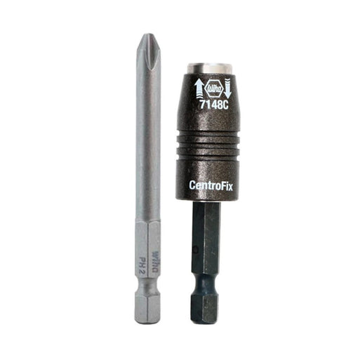 Portapuntas de liberación rápida CentroFix de 1/4" con punta Phillips n.° 2