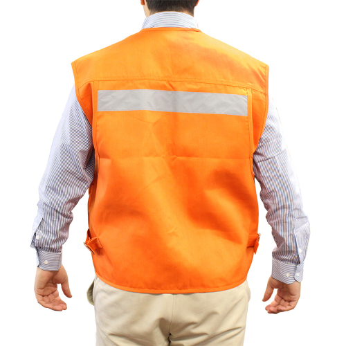 CHALECO GEOLOGO GABARDINA ALASKA C/CINTA NARANJO XXL