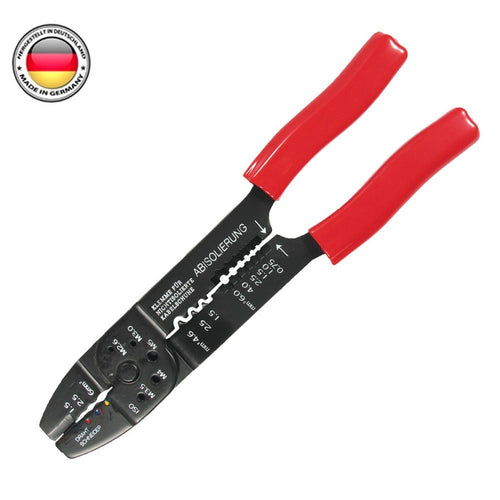 Alicate crimpeador y pelacables para conectores aislados y no aislados. 1.5-6.0 mm²