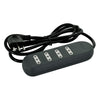 ALARGADOR 4 TOMAS 2P+T 10A 1.5 METROS NEGRO