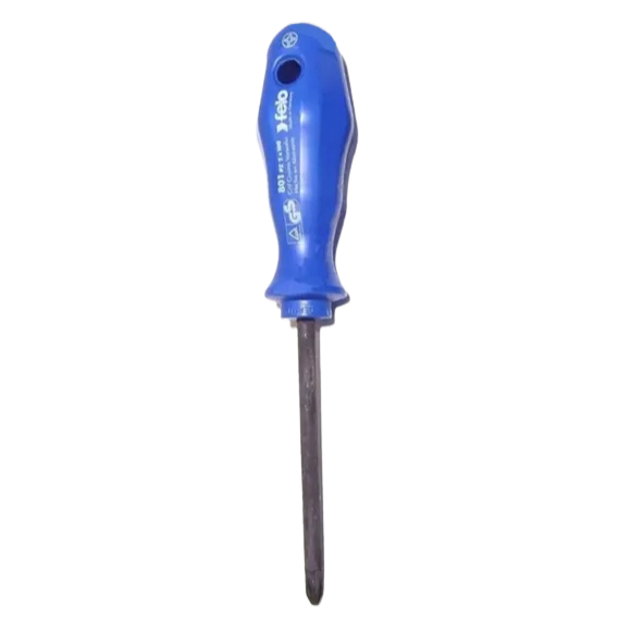 Destornill.cruz pz2 6.0x100mm m/azul (90120310) - FELO