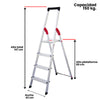 ESCALERA ALUMINIO TIJERA 4 PELDAÑOS MAGNA
