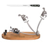 SOPORTE TRES CLAVELES #1733+CUCHILLO JAMONERO 25CM (OF)