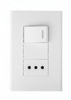 Modulo interruptor simple mas tomacorriente 10A blanco Blanco