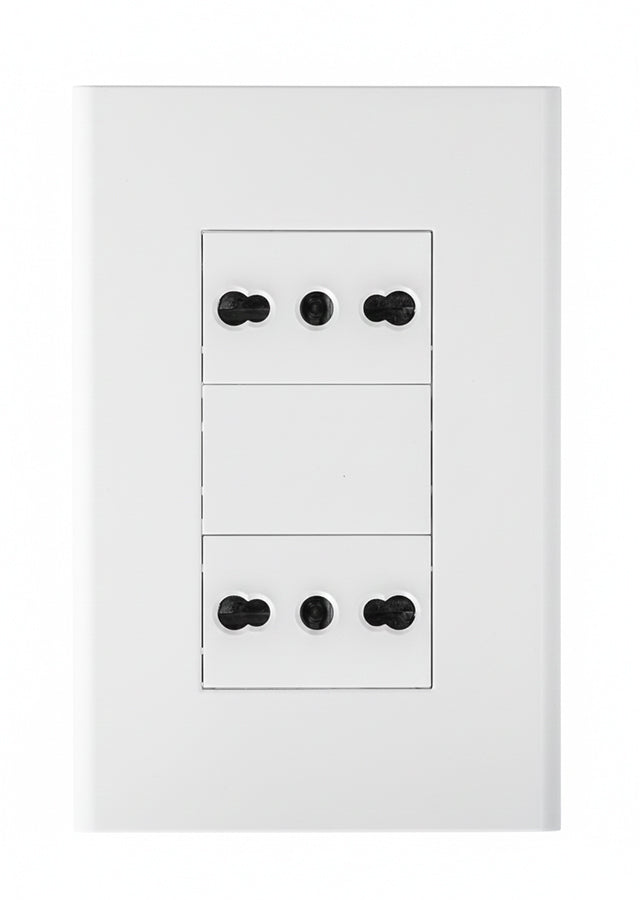Modulo tomacorriente 10/16A doble blanco Blanco