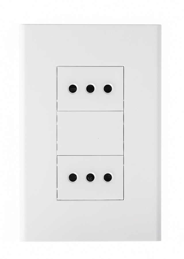 Modulo tomacorriente doble 10A blanco Blanco