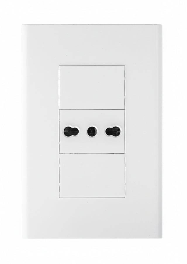Modulo tomacorriente simple 10/16A simple blanco Blanco