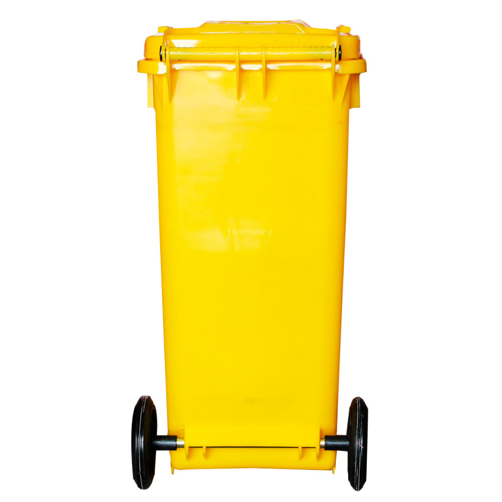 CONTENEDOR DE BASURA CON RUEDAS AMARILLO 240 LTS.