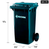 CONTENEDOR DE BASURA CON RUEDAS GRIS 240 LTS.