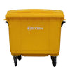 CONTENEDOR DE BASURA CON RUEDAS AMARILLO 660 LTS.