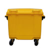 CONTENEDOR DE BASURA CON RUEDAS AMARILLO 660 LTS.